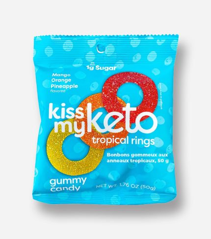 CANDY KISS MY KETO 6 50 GR TROPICAL RINGS GUMMIES